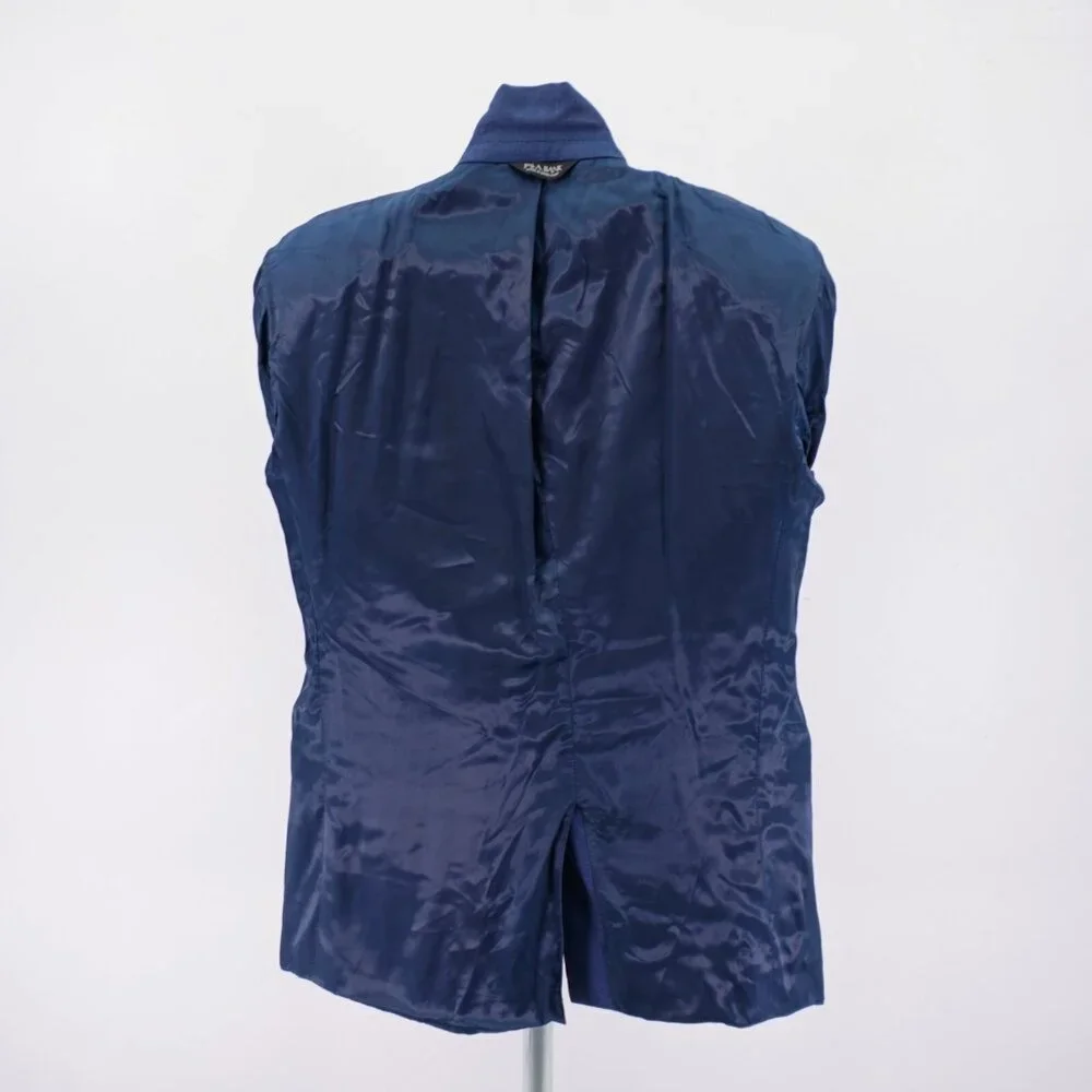 Jos A Bank Wool Blue Basketweave 2‎ Button Blazer 42L / Slim 44L